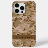 Desert Camouflage Patroon, uw naam, personaliseren Case-Mate iPhone Case (Achterkant)