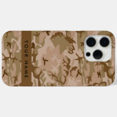 Desert Camouflage Patroon, uw naam, personaliseren Case-Mate iPhone Case (Achterkant (horizontaal))