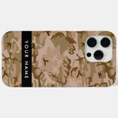 Desert Camouflage Patroon, uw naam, personaliseren Case-Mate iPhone Case (Achterkant (horizontaal))