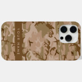 Desert Camouflage Patroon, uw naam, personaliseren Case-Mate iPhone Case (Achterkant (horizontaal))