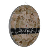 Desert Camouflage Patroon, uw naam, personaliseren Dartbord (Voorkant Links)