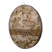 Desert Camouflage Patroon, uw naam, personaliseren Dartbord (Voorkant Rechts)