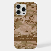 Desert Camouflage Patroon, uw naam, personaliseren iPhone Hoesje (Achterkant)