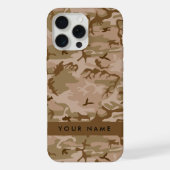 Desert Camouflage Patroon, uw naam, personaliseren iPhone Hoesje (Achterkant)