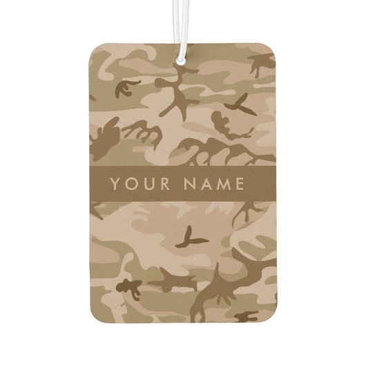 Desert Camouflage Patroon, uw naam, personaliseren Luchtverfrisser (Achterkant)