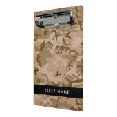 Desert Camouflage Patroon, uw naam, personaliseren Mini Klembord (Angled2)