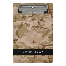 Desert Camouflage Patroon, uw naam, personaliseren Mini Klembord