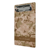 Desert Camouflage Patroon, uw naam, personaliseren Mini Klembord (Angled2)