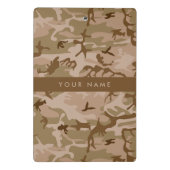 Desert Camouflage Patroon, uw naam, personaliseren Mini Klembord (Achterkant)