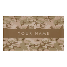 Desert Camouflage Patroon, uw naam, personaliseren Naambadge