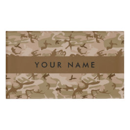 Desert Camouflage Patroon, uw naam, personaliseren Naambadge
