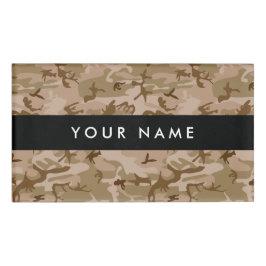 Desert Camouflage Patroon, uw naam, personaliseren Naambadge
