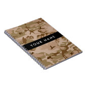 Desert Camouflage Patroon, uw naam, personaliseren Notitieboek (Rechterzijde)