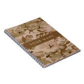 Desert Camouflage Patroon, uw naam, personaliseren Notitieboek (Rechterzijde)