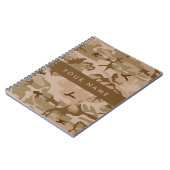 Desert Camouflage Patroon, uw naam, personaliseren Notitieboek (Linkerzijde)