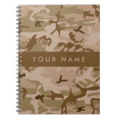 Desert Camouflage Patroon, uw naam, personaliseren Notitieboek (Voorkant)