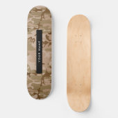 Desert Camouflage Patroon, uw naam, personaliseren Persoonlijk Skateboard (Voorkant)