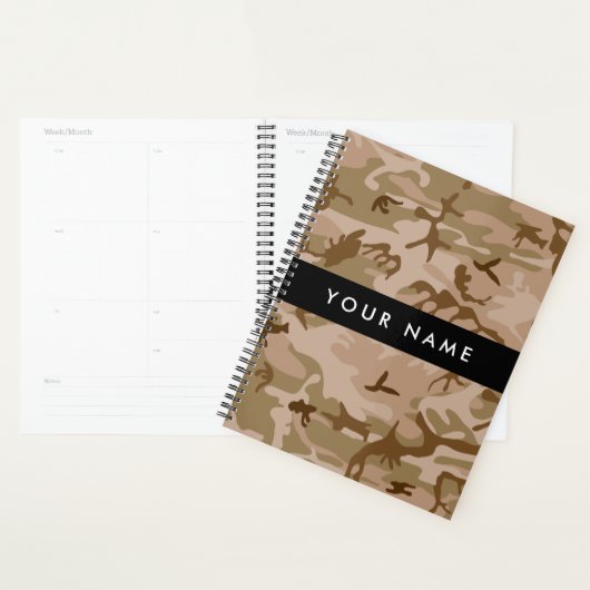 Desert Camouflage Patroon, uw naam, personaliseren Planner (Display)