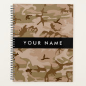 Desert Camouflage Patroon, uw naam, personaliseren Planner (Voorkant)