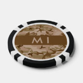 Desert Camouflage Patroon, uw naam, personaliseren Poker Chips (Enkel)