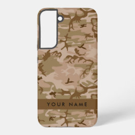 Desert Camouflage Patroon, uw naam, personaliseren Samsung Galaxy Hoesje