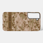 Desert Camouflage Patroon, uw naam, personaliseren Samsung Galaxy Hoesje (Achterkant horizontaal)