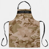 Desert Camouflage Patroon, uw naam, personaliseren Schort (Voorkant)