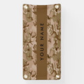 Desert Camouflage Patroon, uw naam, personaliseren Spandoek (Verticaal)