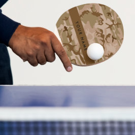 Desert Camouflage Patroon, uw naam, personaliseren Tafeltennisbatje