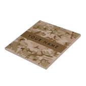 Desert Camouflage Patroon, uw naam, personaliseren Tegeltje (Zijkant)