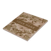 Desert Camouflage Patroon, uw naam, personaliseren Tegeltje (Zijkant)