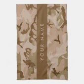 Desert Camouflage Patroon, uw naam, personaliseren Theedoek (Verticaal)