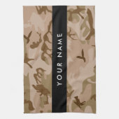 Desert Camouflage Patroon, uw naam, personaliseren Theedoek (Verticaal)