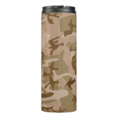 Desert Camouflage Patroon, uw naam, personaliseren Thermosbeker (Achterkant)