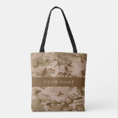 Desert Camouflage Patroon, uw naam, personaliseren Tote Bag (Achterkant)