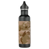 Desert Camouflage Patroon, uw naam, personaliseren Waterfles (Links)