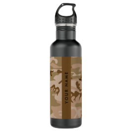 Desert Camouflage Patroon, uw naam, personaliseren Waterfles