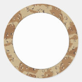 Desert Camouflage Pattern Ronde Sticker (Voorkant)