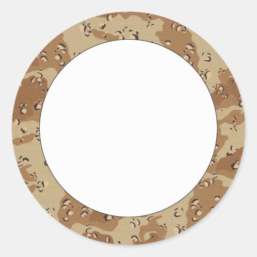 Desert Camouflage Pattern Ronde Sticker (Voorkant)