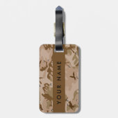 Desert Camouflage Pebbles, Jouw naam, personaliser Bagagelabel (Achterkant verticaal)