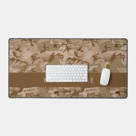 Desert Camouflage Pebbles, Jouw naam, personaliser Bureaumat (Keyboard & Muis)