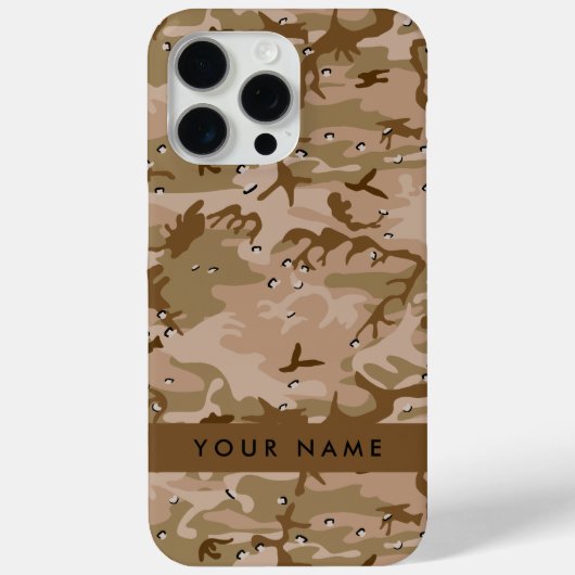 Desert Camouflage Pebbles, Jouw naam, personaliser Case-Mate iPhone Case (Achterkant)