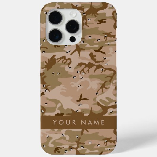 Desert Camouflage Pebbles, Jouw naam, personaliser Case-Mate iPhone Case (Achterkant)