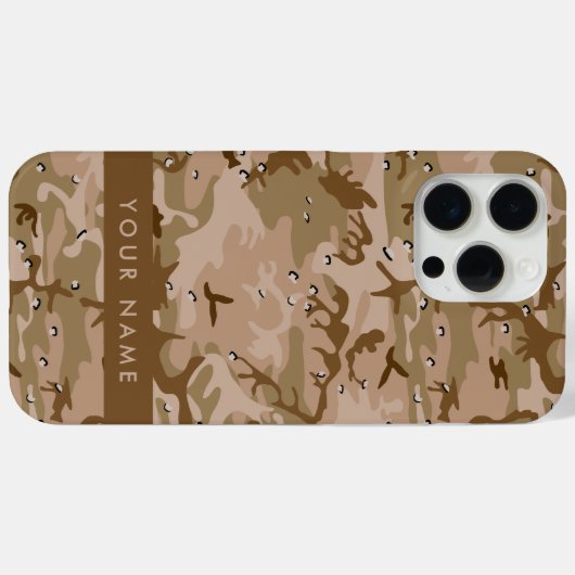 Desert Camouflage Pebbles, Jouw naam, personaliser Case-Mate iPhone Case (Achterkant (horizontaal))