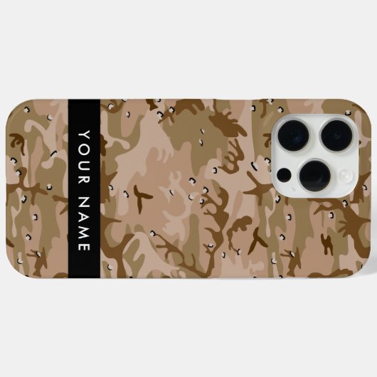 Desert Camouflage Pebbles, Jouw naam, personaliser Case-Mate iPhone Case (Achterkant (horizontaal))
