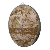 Desert Camouflage Pebbles, Jouw naam, personaliser Dartbord (Voorkant Rechts)