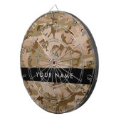 Desert Camouflage Pebbles, Jouw naam, personaliser Dartbord (Voorkant Rechts)