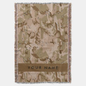 Desert Camouflage Pebbles, Jouw naam, personaliser Deken (Voorkant Verticaal)