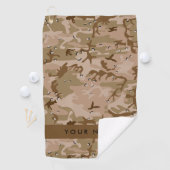 Desert Camouflage Pebbles, Jouw naam, personaliser Golfhanddoek (Insitu)