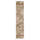 Desert Camouflage Pebbles, Jouw naam, personaliser Korte Tafelloper (Voorkant)